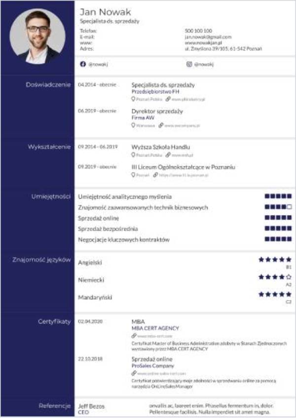 Idealne CV studenta