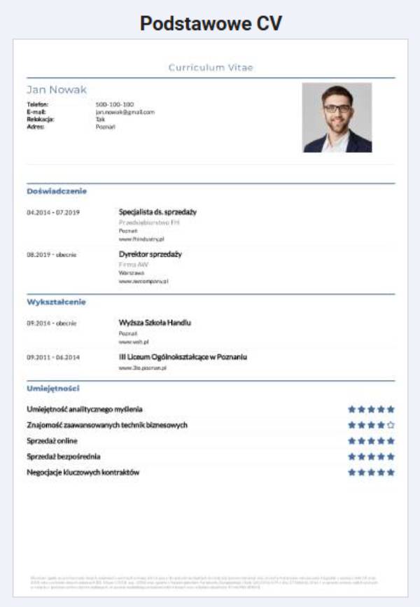 Najprostsze CV